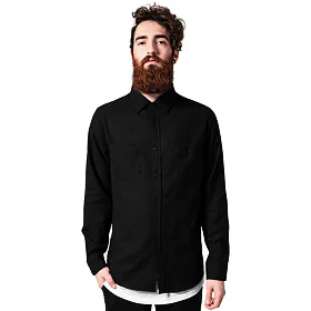 URBAN CLASSICS Checked Flanell Černá S