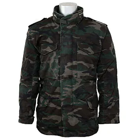 SURPLUS M65 JACKE WASHED Hnědá Zelená Béžová S
